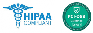 HIPAA and PCI Compliance Badges 160px Height
