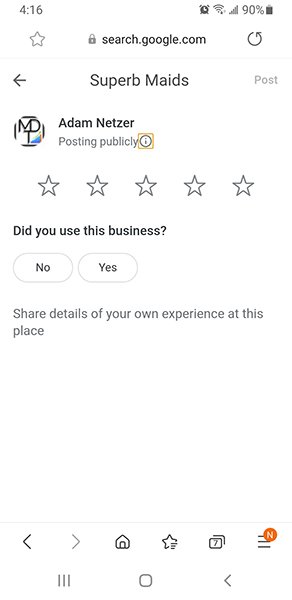 Superb Maids Google Review Screenshot Superb Maids Google Review Screenshot